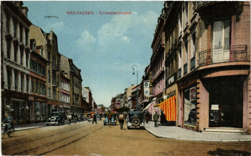 Carte postale ancienne Mulhausen - Mulhouse - KOLMARerstrasse à Mulhouse