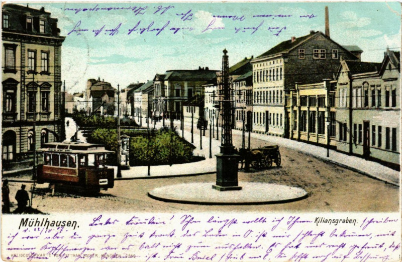 Carte postale ancienne Mulhausen - Mulhouse - Kiliansgraben à Mulhouse