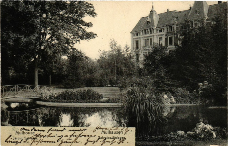 Carte postale ancienne Mulhausen - Mulhouse - Jardin Salvator - Salvator Anlagen à Mulhouse