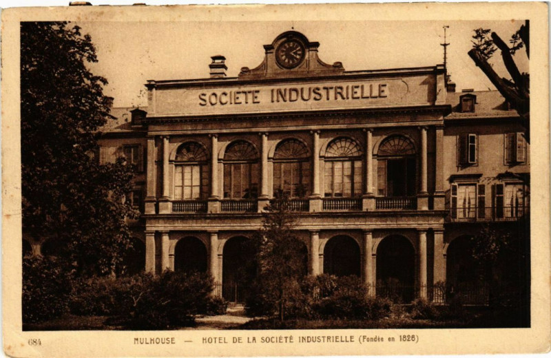 Carte postale ancienne Mulhausen - Mulhouse - Hotel de la Societe Industrielle à Mulhouse