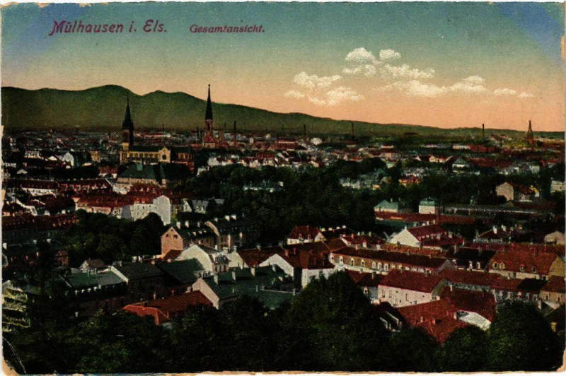 Carte postale ancienne Mulhausen - Mulhouse - Gesamtansicht - Vue générale à Mulhouse