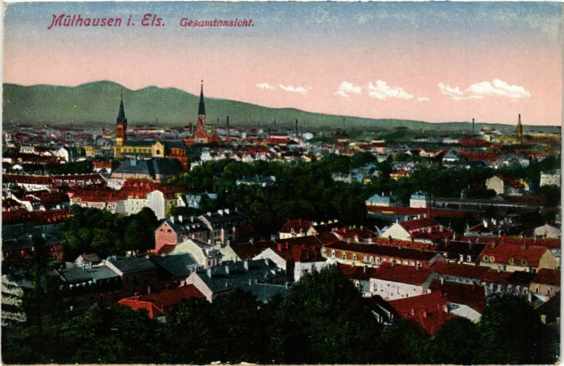 Carte postale ancienne Mulhausen - Mulhouse - Gesamtansicht - Vue générale à Mulhouse