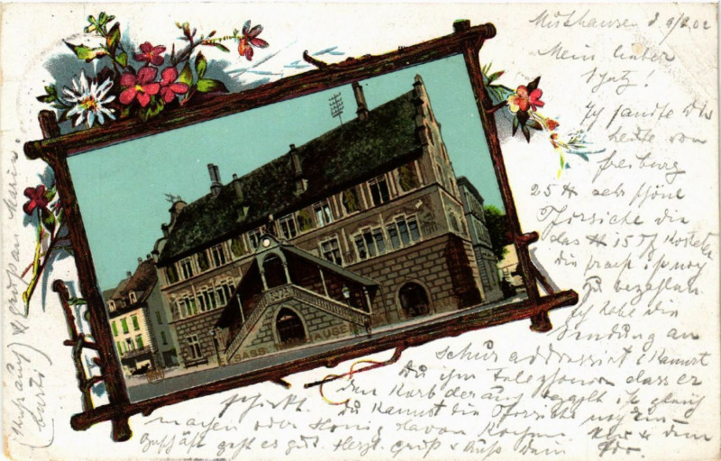 Carte postale ancienne Mulhausen - Mulhouse - Das Rathaus à Mulhouse