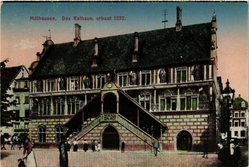Carte postale ancienne Mulhausen - Mulhouse - Das Rathaus à Mulhouse