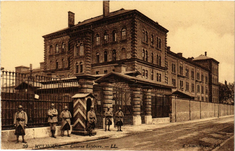 Carte postale ancienne Mulhausen - Mulhouse - Caserne Lefebvre à Mulhouse
