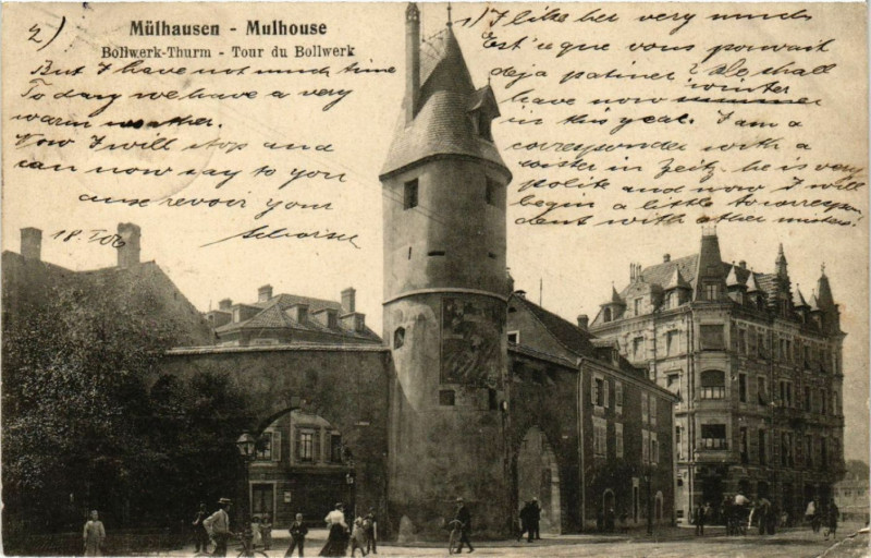 Carte postale ancienne Mulhausen - Mulhouse - Bollwerk-Thurm - Tour du Bollwerk à Mulhouse
