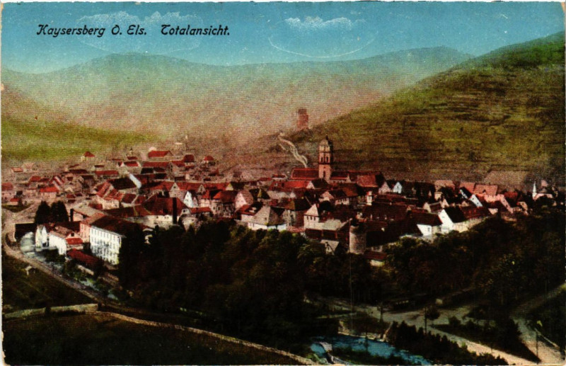 Carte postale ancienne Kaysersberg O. Els. - Totalansicht - Panorama