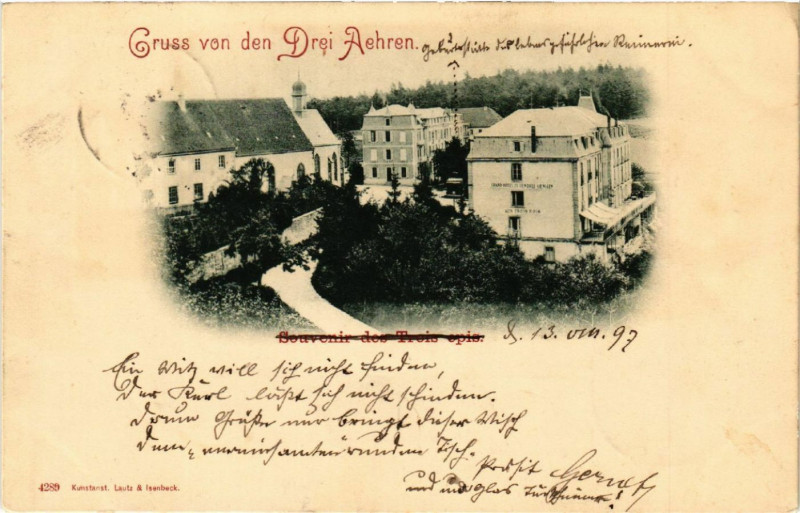 Carte postale ancienne Drei-Aehren - Trois-Epis - Scene