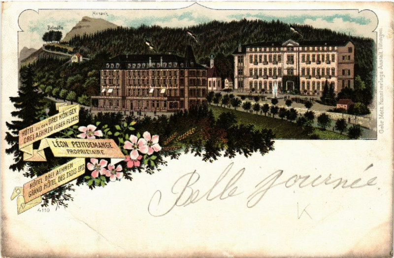 Carte postale ancienne Drei-Aehren - Trois-Epis - Hotels
