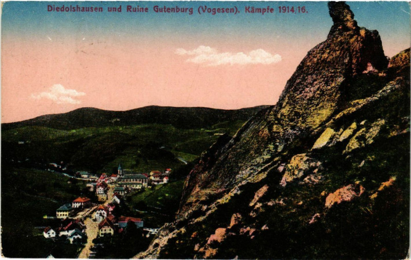 Carte postale ancienne Diedolshausen und Ruine Gutenburg - Bonhomme