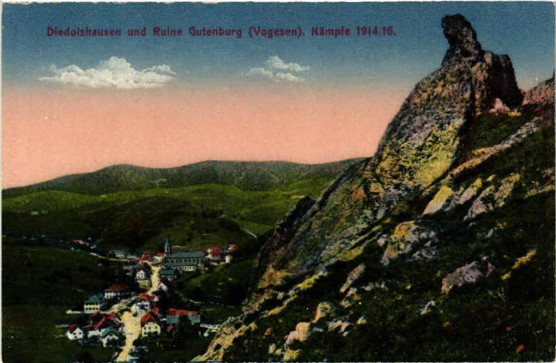 Carte postale ancienne Diedolshausen und Ruine Gutenburg - Bonhomme
