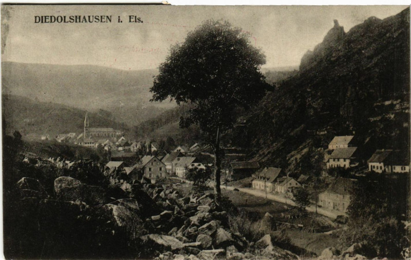 Carte postale ancienne Diedolshausen i. Els. - Bonhomme - Vue