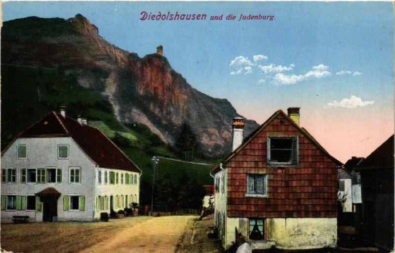Carte postale ancienne Diedolshausen - Bonhomme - Diedolshausen und die Judenburg