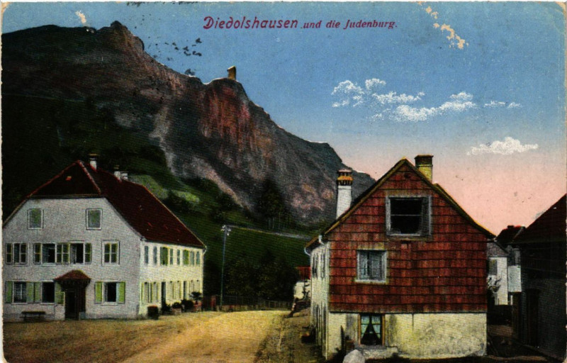 Carte postale ancienne Diedolshausen - Bonhomme - Diedolshausen und die Judenburg