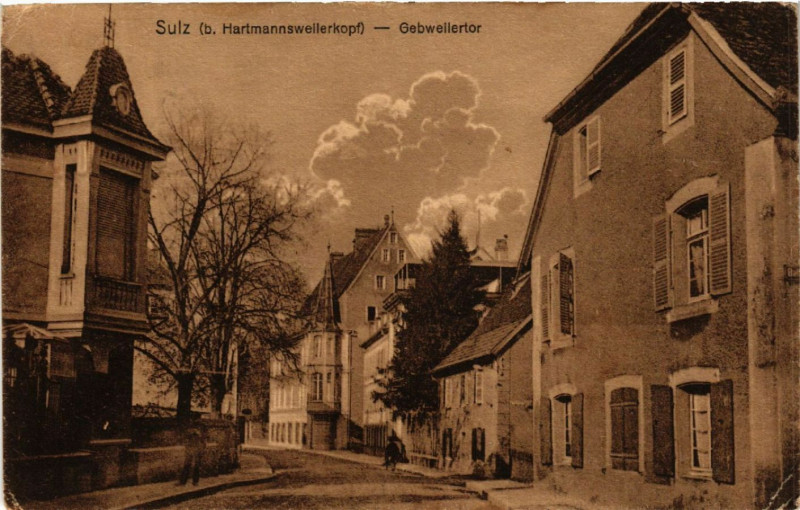 Carte postale ancienne Sulz (b Hartmannsweiler Kopf) - GEBWEILERtor