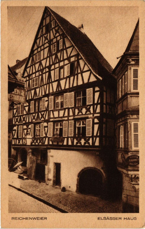 Carte postale ancienne Reichenweier-Elsasser-Haus