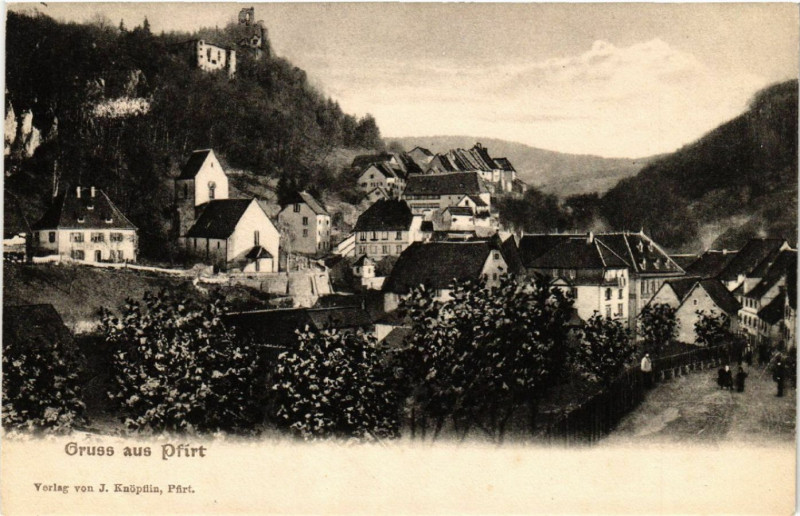 Carte postale ancienne Gruss aus Pfirt