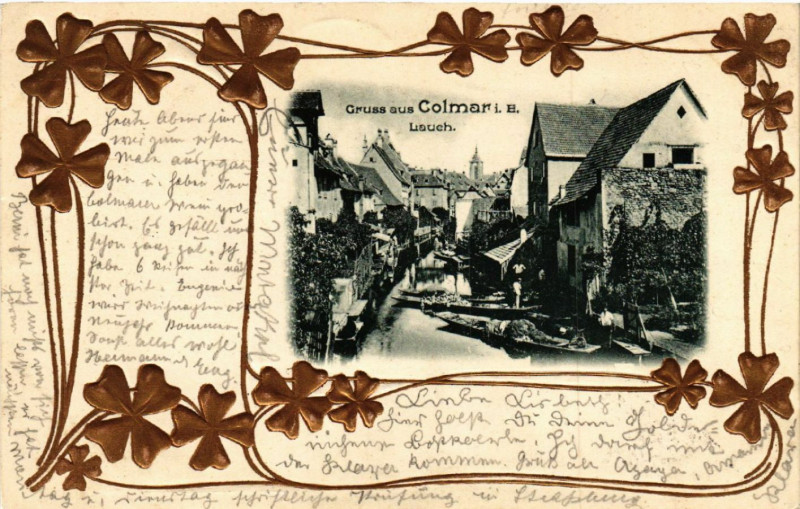 Carte postale ancienne Gruss aus Colmar i. E. - Lauch à Colmar