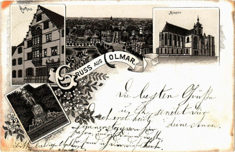 Carte postale ancienne Gruss aus Colmar à Colmar