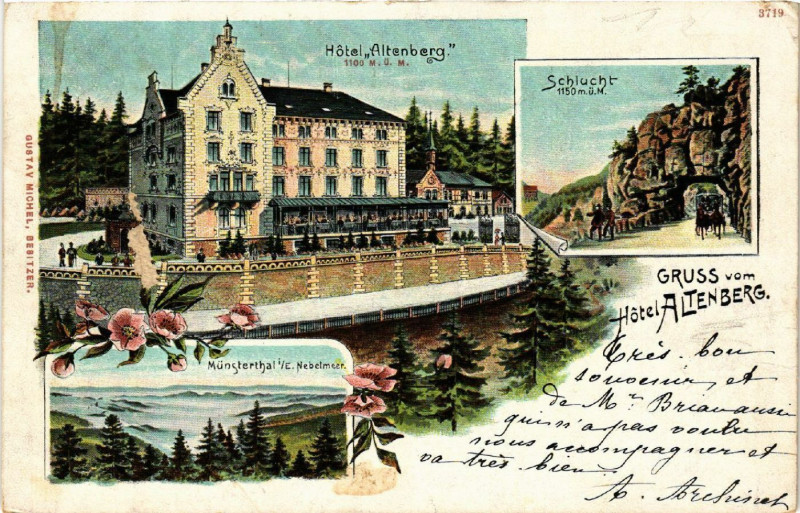 Carte postale ancienne Gruss vom Hotel Altenberg