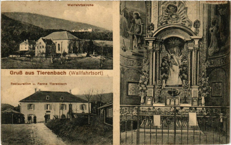 Carte postale ancienne Gruss aus Tierenbach (Wallfahrtsort)