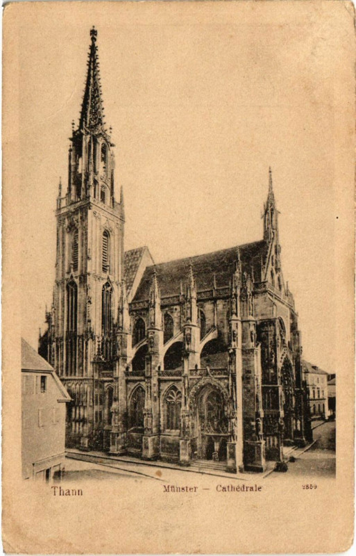 Carte postale ancienne Thann - Munster - Cathedrale à Thann