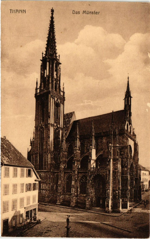 Carte postale ancienne Thann - Das Munster à Thann