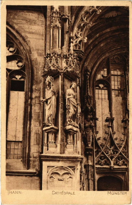 Carte postale ancienne Thann - Cathedrale - Munster à Thann