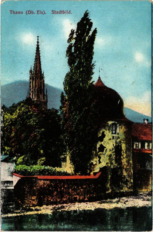 Carte postale ancienne Thann (Ob. Els.) Stadtbild à Thann