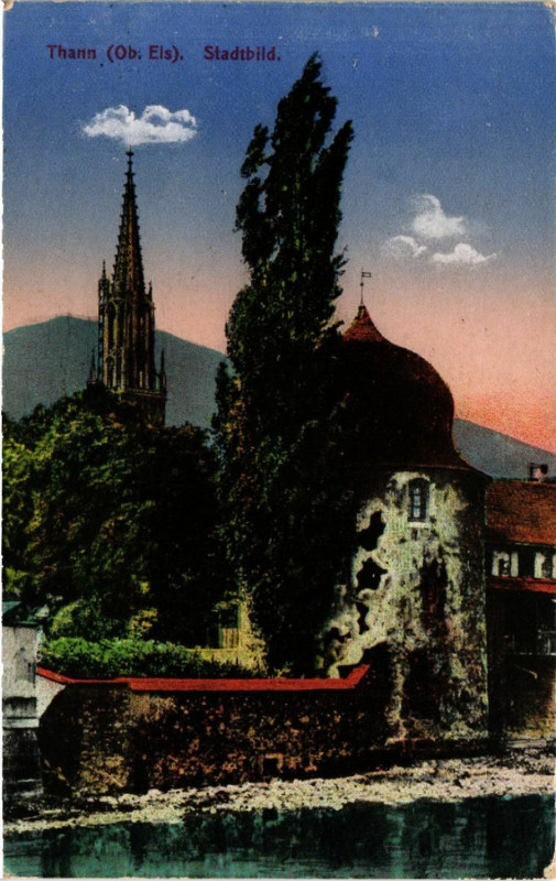 Carte postale ancienne Thann (Ob. Els) Stadtbild à Thann