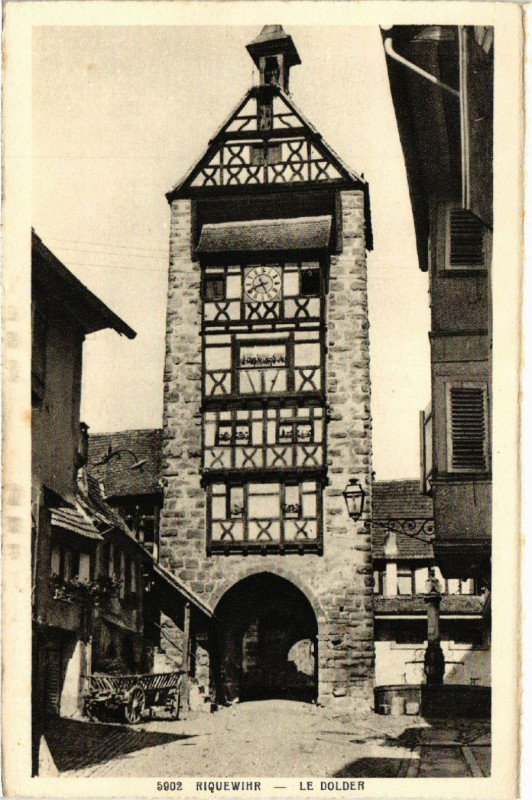 Carte postale ancienne Riquewihr - Le Dolder à Riquewihr
