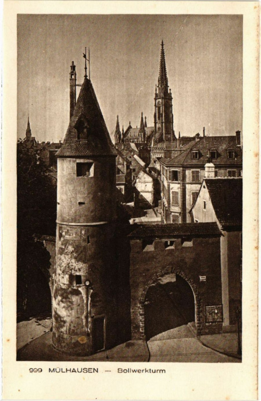 Carte postale ancienne Mulhausen - Bollwerkturm