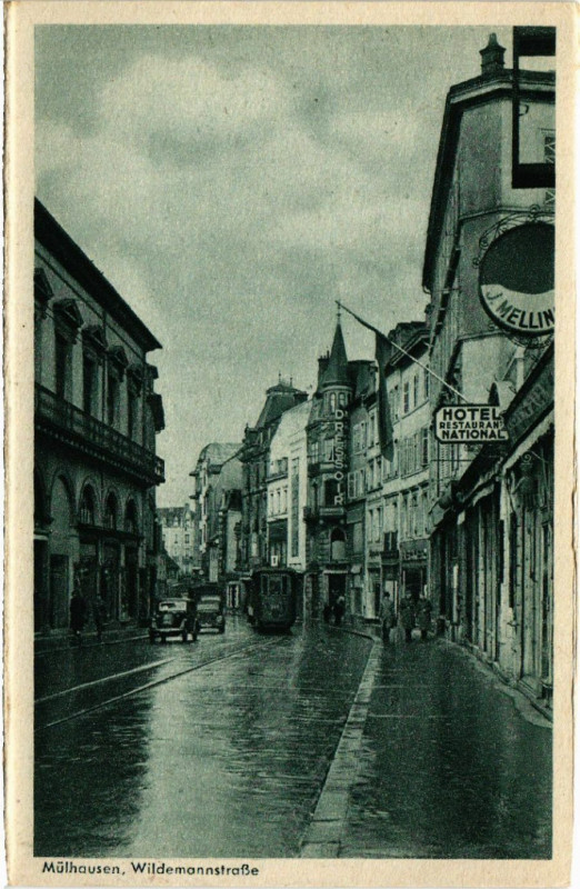 Carte postale ancienne Mulhausen Wildemannstrasse
