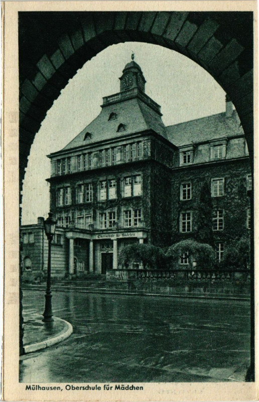 Carte postale ancienne Mulhausen Oberschule fur Madchen