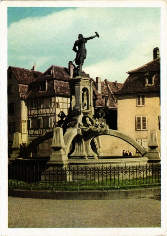 Carte postale ancienne Kolmar - Schwendi-Brunnen