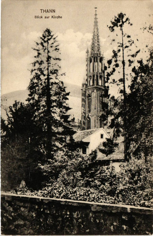 Carte postale ancienne Thann - Blick zur Kirche à Thann