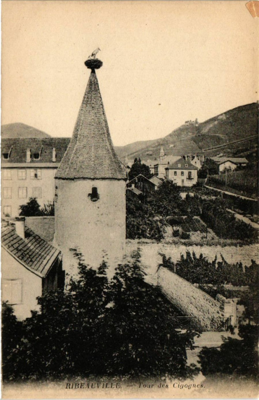 Carte postale ancienne Ribeauville - Tour des Cigognes à Ribeauvillé