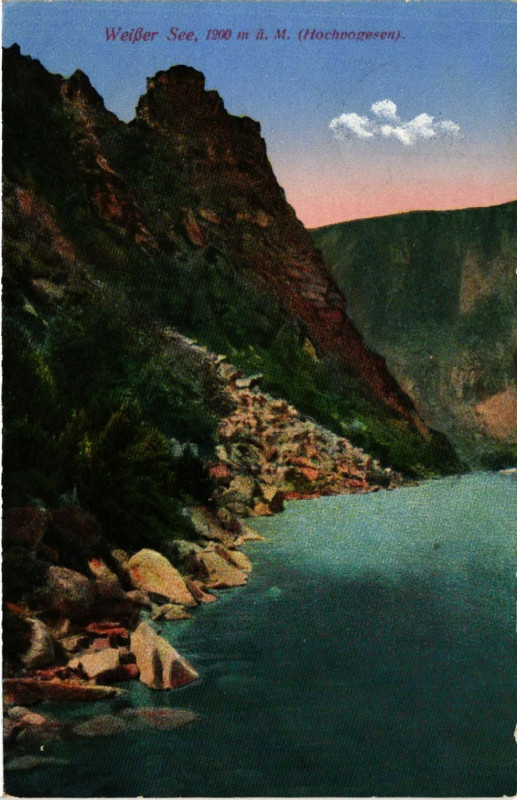 Carte postale ancienne Weisser See 1200 m u. M. (Hochvogesen)