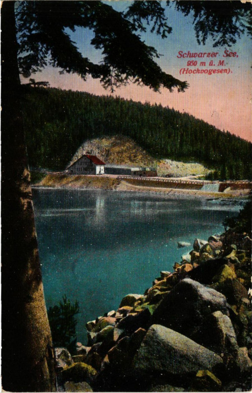 Carte postale ancienne Schwarzer See 950 m. U. M. (Hochvogesen)