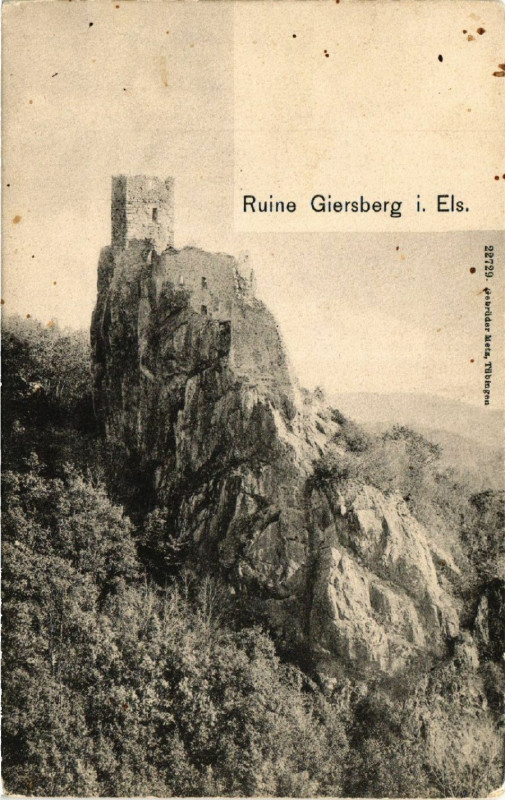Carte postale ancienne Ruine Giesberg i. Els.