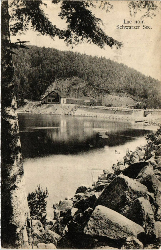 Carte postale ancienne Lac Noir - Schwarzer See