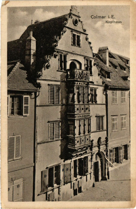 Carte postale ancienne Colmar i. E. Kopfhaus à Colmar