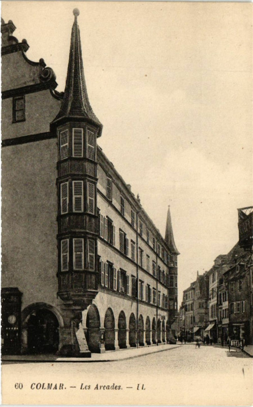 Carte postale ancienne Colmar - Les Arcades à Colmar