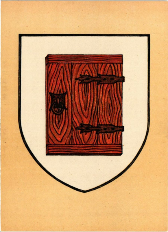 Carte postale ancienne Wappen der Stadt Turkheim (O.-Els.) - Zeichung von Leo Schall