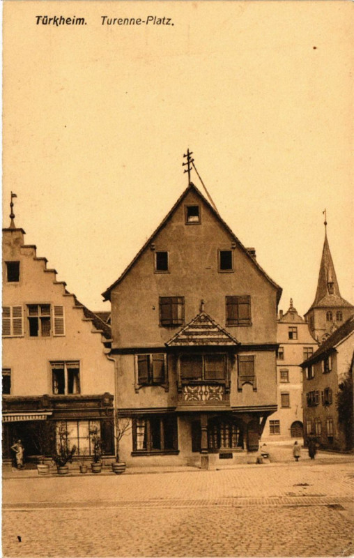 Carte postale ancienne Turkheim - Turenne-Platz