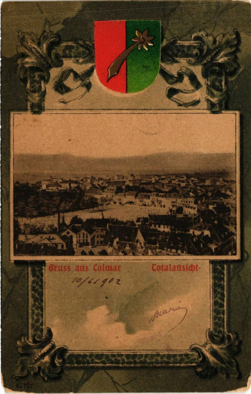 Carte postale ancienne Gruss aus Colmar - Cotatansicht à Colmar