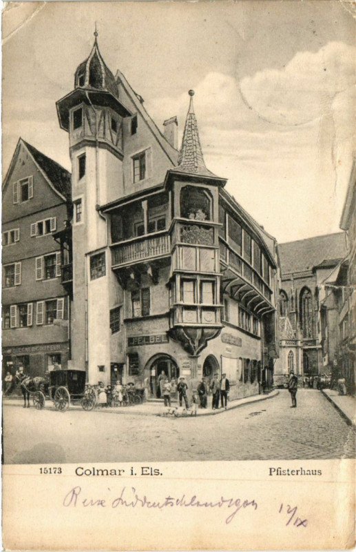Carte postale ancienne Colmar i. Els. Pfisterhaus à Colmar