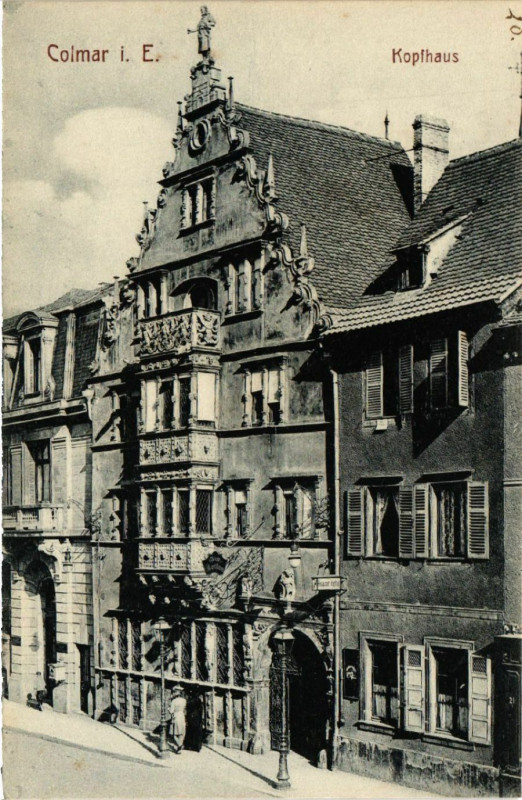 Carte postale ancienne Colmar i. E. Kopfhaus à Colmar