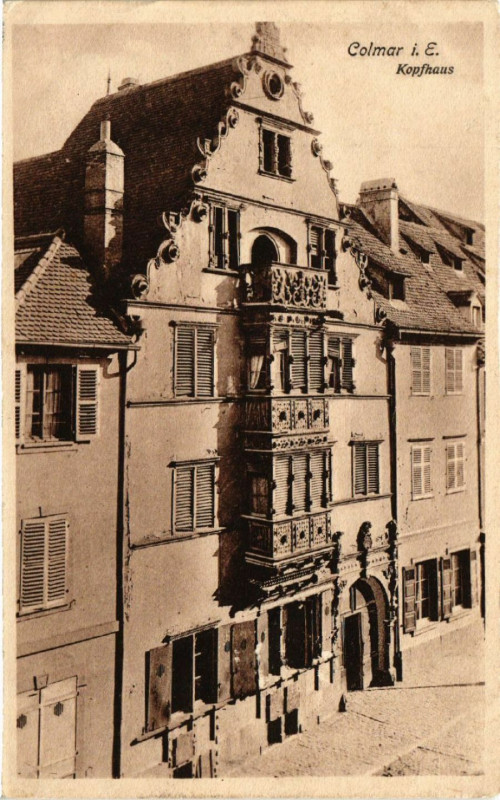 Carte postale ancienne Colmar i. E. Kopfhaus à Colmar