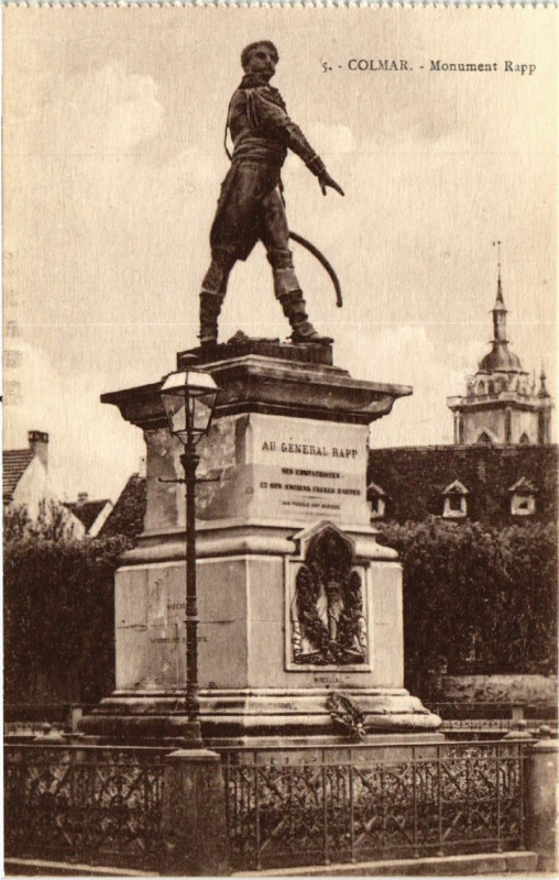 Carte postale ancienne Colmar - Monument Rapp à Colmar